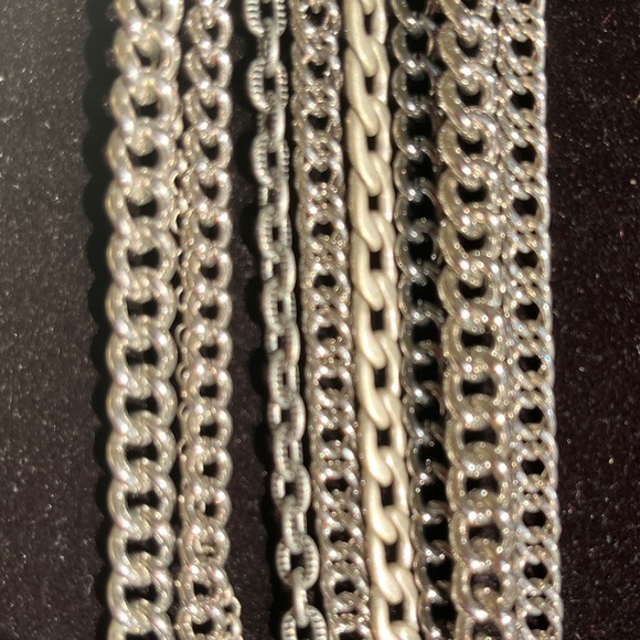 Stunner!! Silver tones & Rhinestones Vintage Multi strand necklace - Picture 4 of 4